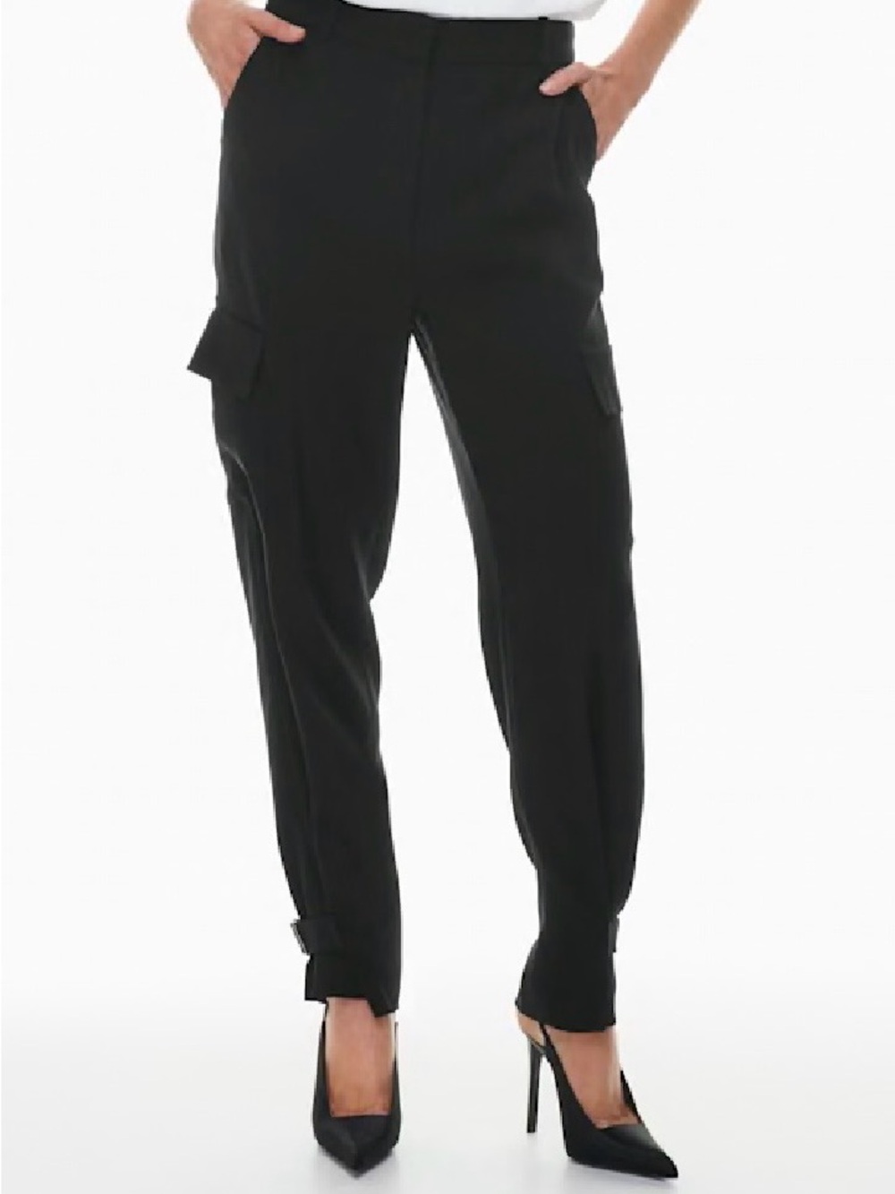 Babaton Black Refined Cargo Pant